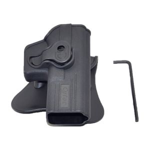 Ruger-Lc9-With-Crimson-Laser-Modular-Level-Ii-Retention-Polymer-Paddle-Holster