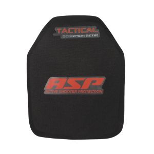 Tactical Scorpion ASP Active Shooter Protection Body Armor Plates - Level RF2 Special Threats ASP PE Body Armor 8x10 Plate