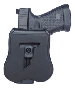 S &W M&P Compact Modular Level II Retention Polymer Paddle Holster-Thumb