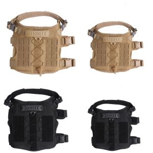 Tactical Scorpion Gear- Laser Cut Dog Training Vest Harness K9 Camo MOLLE D6