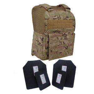 Tactical Scorpion Gear - Level III+ / AR500 Body Armor 11x14 MOLLE Muircat Vest - Multicam